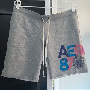 Aeropostale Junior Girls/Women’s Grey Bermuda Lounge Sweat Shorts Size Large
